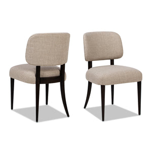 English Elm Jennifer Taylor Home - Harriet Split Back Upholstered Dining Side Chair Set of 2 in Merino Gray Wool Blend with Espresso Legs B2719P269266