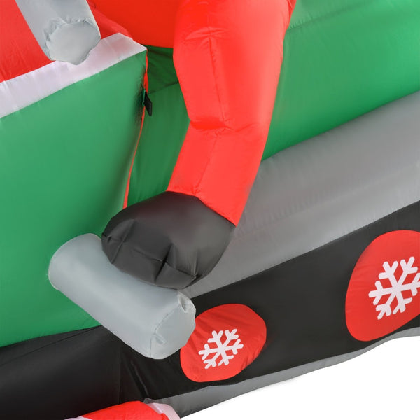 English Elm Inflatable Santa Snowmobile Yard Decoration with Led Lights for Holiday Outdoor Display T3971P414188