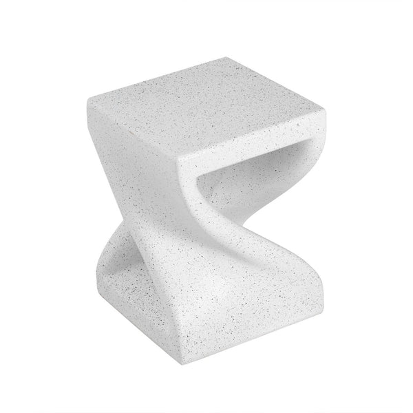 English Elm Outdoor Mgo Side Table Twisted Pedestal Terrazzo Speckled All Weather Patio End N765P382572G