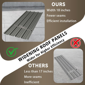 English Elm 10 Corrugated Galvanized Steel Roof Panels Weather Resistant Gazebo Pergola Cover W3213P431242