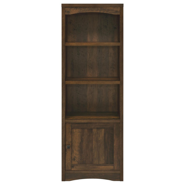 English Elm Sloat Matte Black Three Piece Entertainment Center with Media Towers for Large Tvs B062S01796