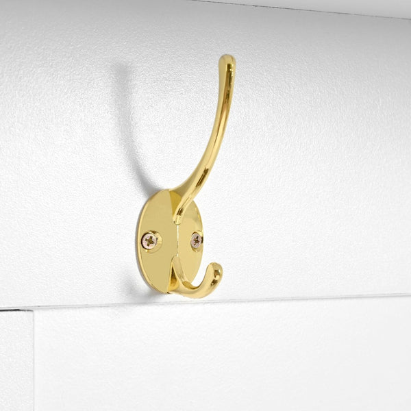 English Elm On-Trend Stylish 4-In-1 Hall Tree With Bench & Golden Hooks, Entryway Storage Solution, Durable Design N721S000056K-GIGA