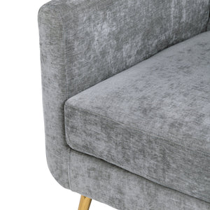 Crestview Collection Modern Accent Chair - Stylish Upholstered Furniture With Button Tufting And Gold Legs For Any Room Gray Polyester Evfzr4352ogry