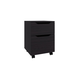 English Elm Ethan Modern Nightstand with Door & Open Shelf, Compact MDF Bedside Table in Kronos Wengue Finish B070P337099