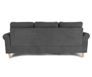 English Elm Reversible Tufted Velvet Sectional Sofa with Reversible Chaise, Nailhead Trim and Accent Pillows Slate 34 L x 88 W x 23 H B089P389528