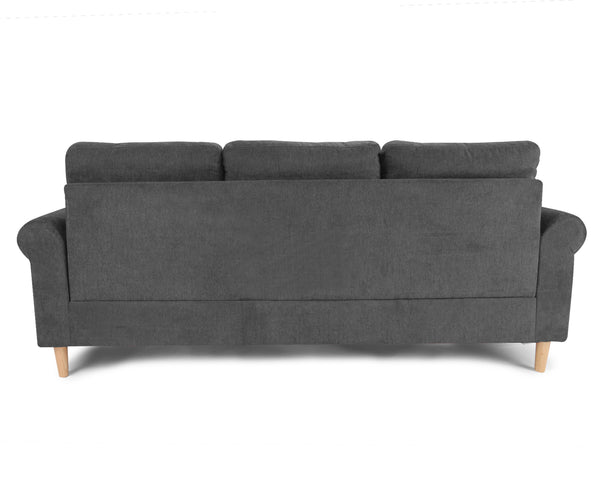 English Elm Reversible Tufted Velvet Sectional Sofa with Reversible Chaise, Nailhead Trim and Accent Pillows Slate 34 L x 88 W x 23 H B089P389528