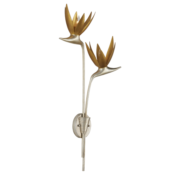 Paradiso Gold & Silver Wall Sconce - Nature-Inspired Design, Contemporary Finish, Indoor Lighting Decor