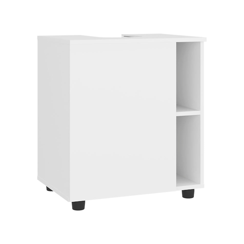 English Elm Pascuale Compact 22" Under-Sink Cabinet with Cut-Out Back, Double Doors & Open Side Shelves for Organized Bathroom Storage B070P363818