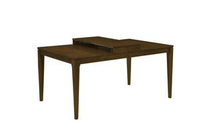 English Elm 1pc Oak Veneer Extendable Dining Table Seats 4 to 6 with Built-in Leaf Modern B011P490003