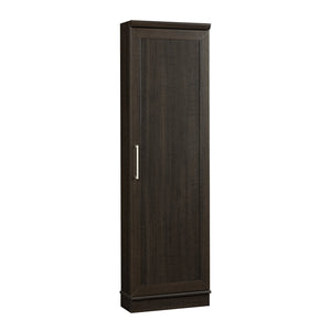 English Elm Corner Storage Cabinet Brown Finish - Tall 71" Corner Organizer with 3 Adjustable Shelves, Multi-Use B356P402605