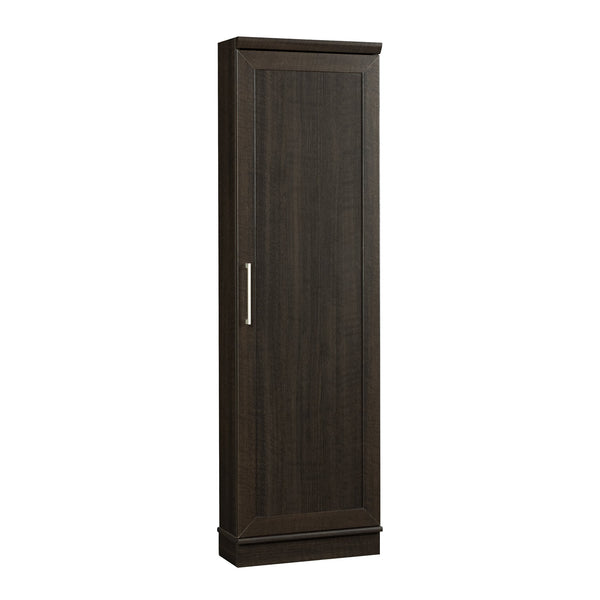 English Elm Corner Storage Cabinet Brown Finish - Tall 71" Corner Organizer with 3 Adjustable Shelves, Multi-Use B356P402605