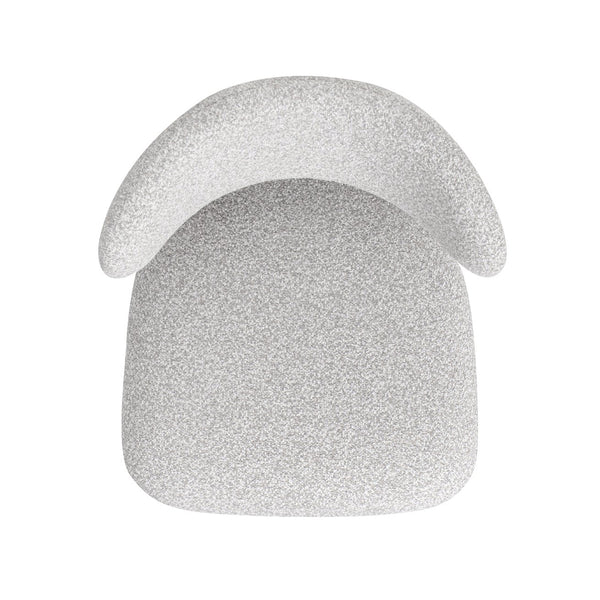 English Elm Jennifer Taylor Home - Locke Modern Upholstered Dining Chair 20.5" — Eco Rubberwood Frame, Salt & Pepper Bouclé, Gray Comfort B2719P238364