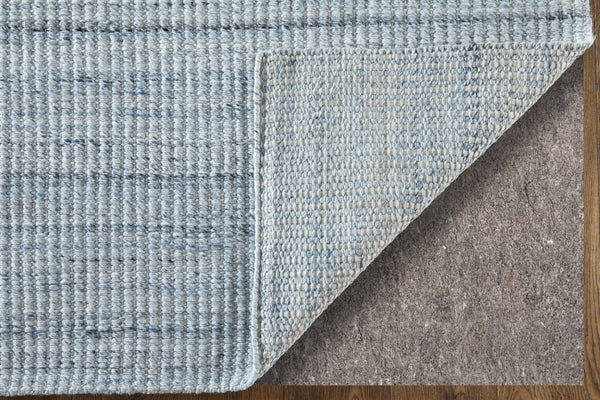 Feizy Rugs Limerick Hand Woven Pet Rug With Cozy Ribbed Texture For Modern Contemporary Spaces And Design Blue,White Pet T37t8022blu000p00