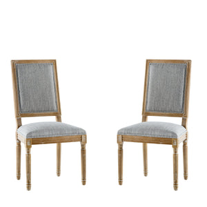English Elm Christopher Knight Home® - [Set Of 2] French Country Dining Chairs - Vintage Cane Backrest & Plush Upholstered Seats - Rustic Elegance For Your Home N767P263677G