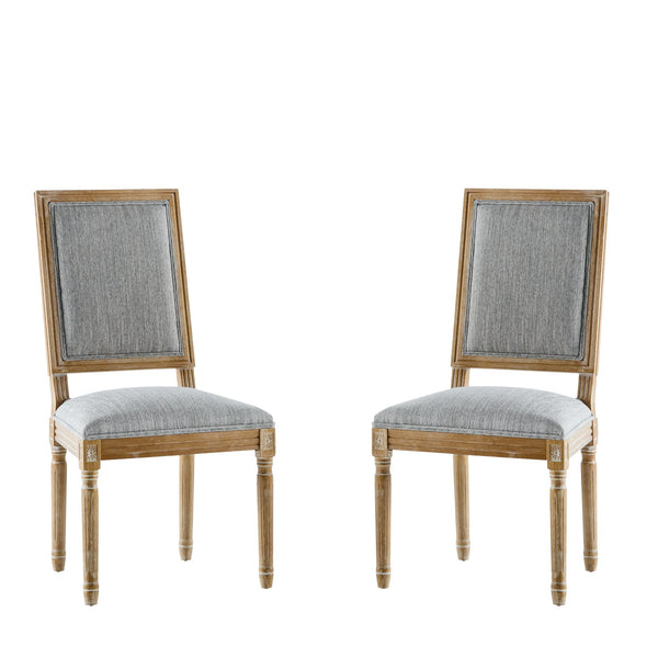 English Elm Christopher Knight Home® - [Set Of 2] French Country Dining Chairs - Vintage Cane Backrest & Plush Upholstered Seats - Rustic Elegance For Your Home N767P263677G