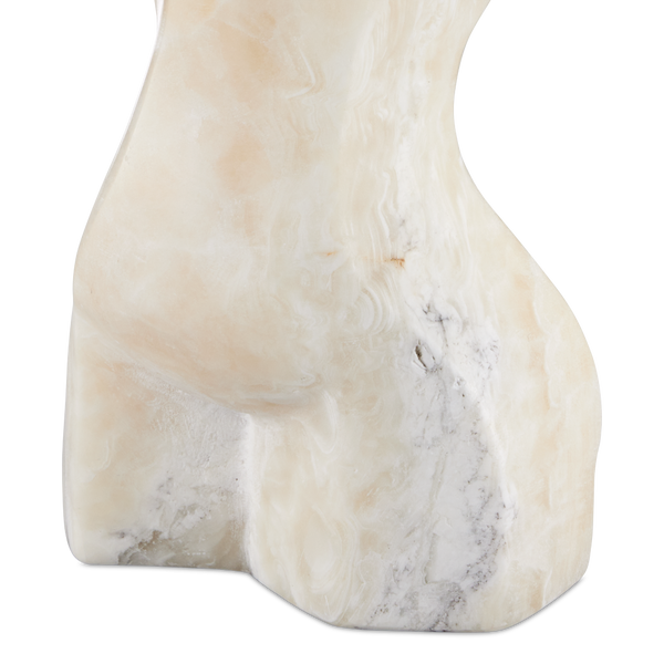 Giada Onyx Bust Sculpture - Handcrafted Modern Art Piece with Unique Natural Veining for Your Home