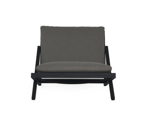 Sunpan Bari Lounge Chair - Timeless Outdoor Seating with Durable Teak and Weather-Resistant Design Charcoal / Gracebay Grey