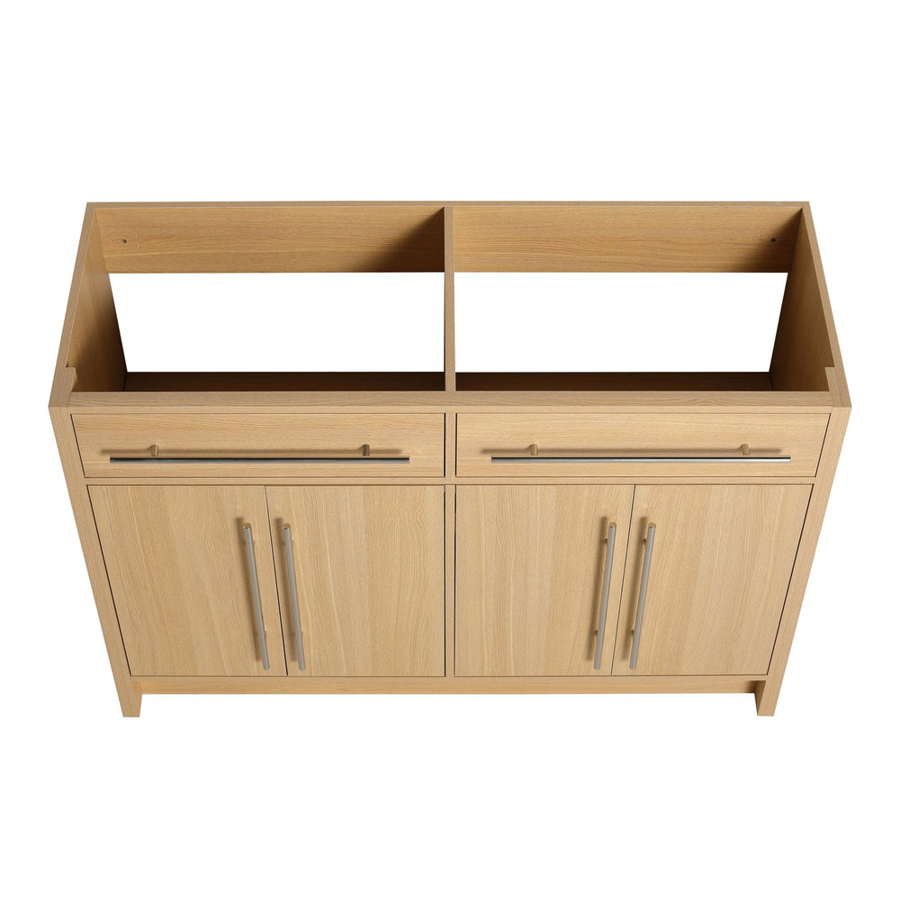 English Elm 48" Freestanding Bathroom Vanity Cabinet 4 Soft-Closing Doors Original Oak Plywood KD Pack Easy Assemble W1972P348986