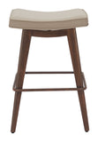 Divat Counter Stool - Set of 2 Beige & Walnut 110331 Zuo Modern