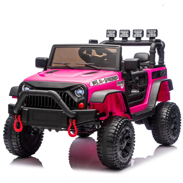 English Elm 24v Kids Electric Ride on Car with Parental Remote Dual Motor Four Wheel Suspension W1578P356392