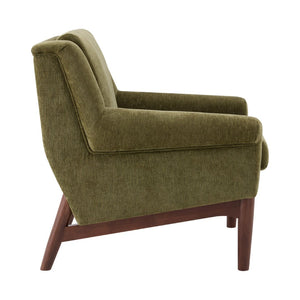English Elm Modern Boucle Accent Chair Sculpted Flared Arms Birch Legs Mid-century Living Room N723P426251G