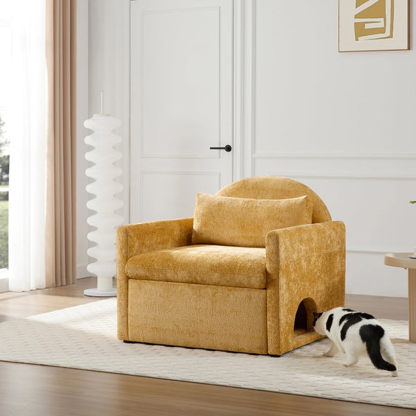 English Elm Modern Chenille Oversized Armchair - Cozy, Pet-Friendly Accent Chair For Stylish Living Rooms & Bedrooms W2997P294097