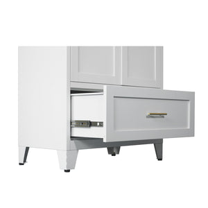 English Elm 60" Tall Metal Wardrobe Cabinet with Drawer & Adjustable Shelf, Steel 2-Door Closet for Small Spaces W3387P351621