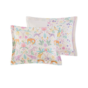 English Elm 3 Pcs Twin Floral Reversible Comforter Set In Purple - Cozy Cotton Bedding With Throw Pillow Included B035P319908