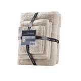 Madison Park Signature Luce Glam/Luxury 100% Egyptian Cotton 6 Piece Towel Set MPS73-426 Sand