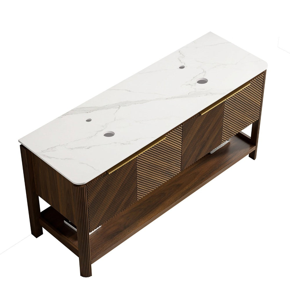 English Elm Nyah Floating Bathroom Vanity Cabinet Oak Plywood Led Lighting Soft Close Drawers W2615P346335