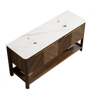 English Elm Nyah Floating Bathroom Vanity Cabinet Oak Plywood Led Lighting Soft Close Drawers W2615P346335