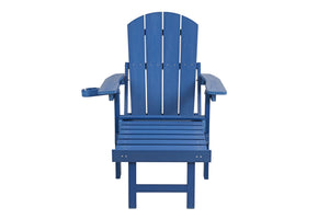 English Elm Lounge Chair - Durable Dark Blue Outdoor Seating, All-Weather Design With Stainless Steel Hardware W2085P362973