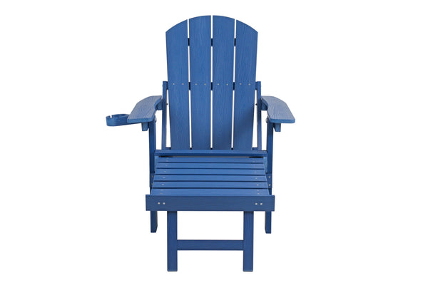 English Elm Lounge Chair - Durable Dark Blue Outdoor Seating, All-Weather Design With Stainless Steel Hardware W2085P362973
