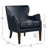 Comfort Pointe Dallas High Leg Slope Arm Chair Midnight Blue 8300-14