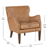 Comfort Pointe Dallas High Leg Slope Arm Chair Saddle 8300-56
