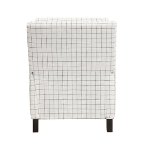 English Elm Push Push-back Recliner Chair Off-White Self-Reclining 300lb Capacity Nailhead Trim Cozy Seat B011P359598