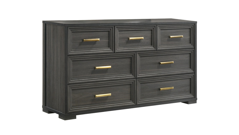 English Elm Colorado Contemporary Wood Dresser with Linear Hardware for a Modern Bedroom B009P466447