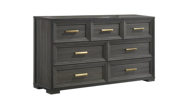 English Elm Colorado Contemporary Wood Dresser with Linear Hardware for a Modern Bedroom B009P466447