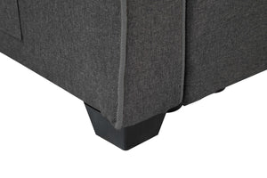English Elm Cody Tufted Gray Fabric Sleeper Sofa with Usb Ports and Pull-out Guest Bed B061S00029