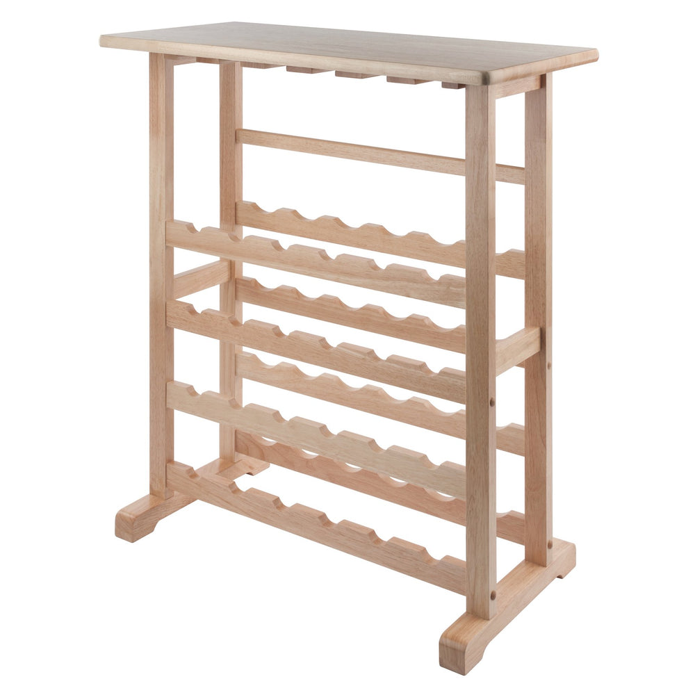 Winsome Wood Vinny 24-bottle Wine Rack - Natural Wood, Stylish Design With Glassware Holders & Serving Surface Natural Solid Wood 83024-winsome-wood