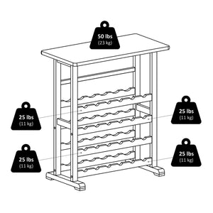 Winsome Wood Vinny 24-bottle Wine Rack - Natural Wood, Stylish Design With Glassware Holders & Serving Surface Natural Solid Wood 83024-winsome-wood