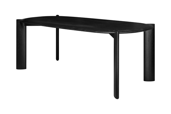 Vig Furniture Modrest Steven - Sleek Black Oval Dining Table For Contemporary Dining Spaces, Crafted In Vietnam Black  Vgwd-pry-dn-blk