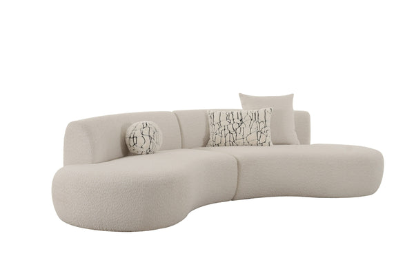 Vig Furniture Divani Casa Weldon - Elegant Off-white Curved Sectional Sofa For Modern Living Room Comfort & Style Off,White  Vgod-zw-24024-g468-1a