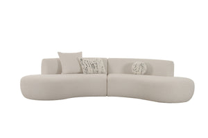 Vig Furniture Divani Casa Weldon - Elegant Off-white Curved Sectional Sofa For Modern Living Room Comfort & Style Off,White  Vgod-zw-24024-g468-1a