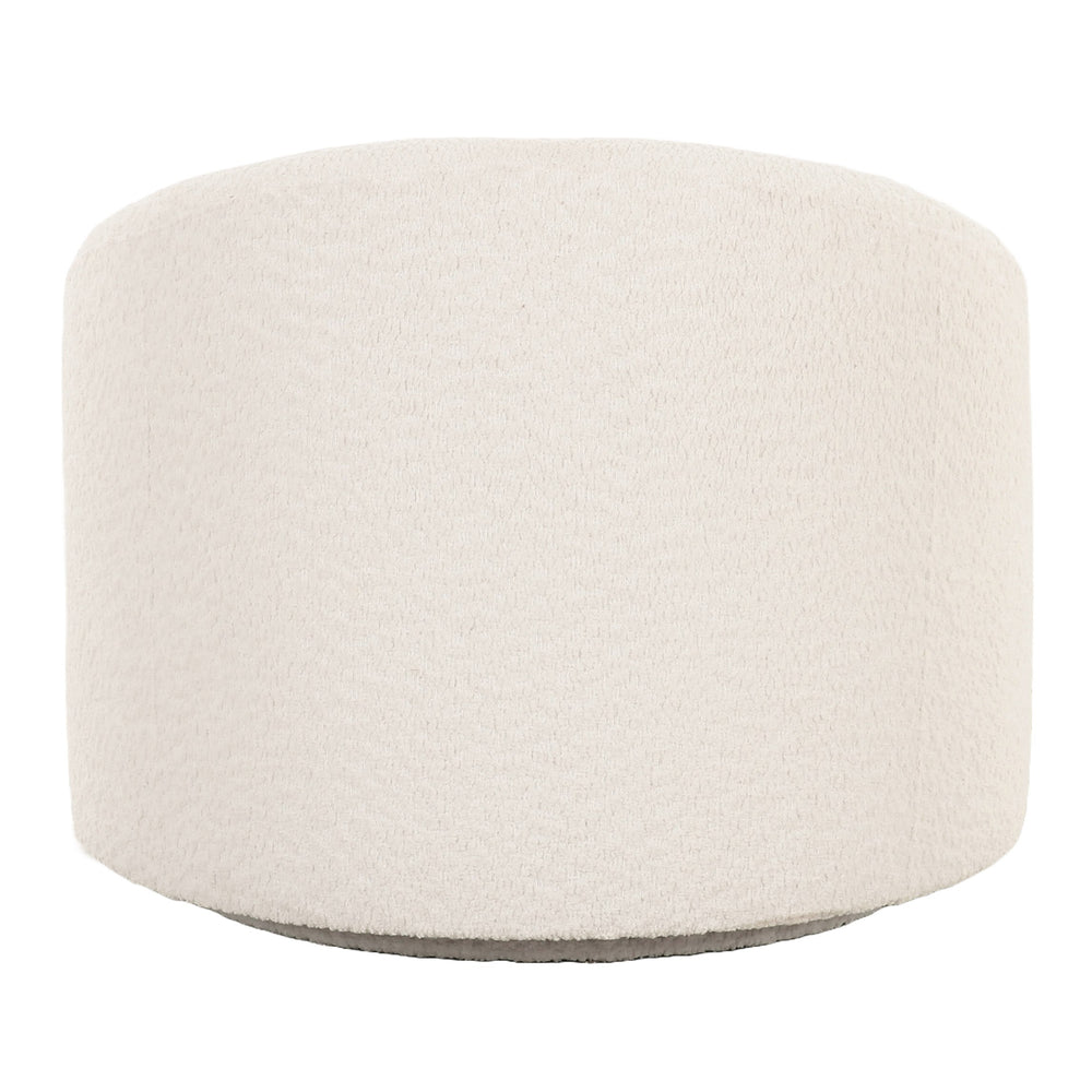 Vig Furniture Modrest Frontier - Luxurious Off-white Fabric Accent Chair With Stylish Swivel Base & Comfort Off,White  Vgod-zw-993-g468-1a