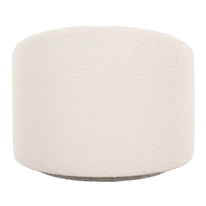 Vig Furniture Modrest Frontier - Luxurious Off-white Fabric Accent Chair With Stylish Swivel Base & Comfort Off,White  Vgod-zw-993-g468-1a