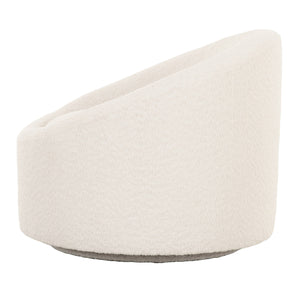 Vig Furniture Modrest Frontier - Luxurious Off-white Fabric Accent Chair With Stylish Swivel Base & Comfort Off,White  Vgod-zw-993-g468-1a
