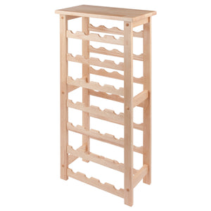 Winsome Wood Napa 28-bottle Wine Rack - Elegant Solid Wood Storage For Wine Enthusiasts In Natural Finish Natural Solid Wood 83028-winsome-wood