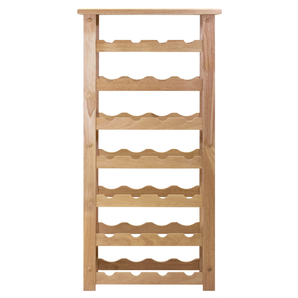 Winsome Wood Napa 28-bottle Wine Rack - Elegant Solid Wood Storage For Wine Enthusiasts In Natural Finish Natural Solid Wood 83028-winsome-wood