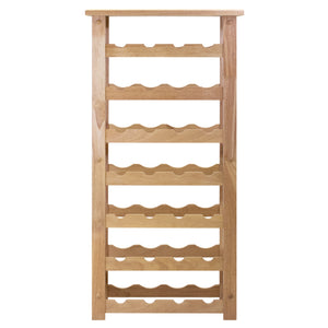 Winsome Wood Napa 28-bottle Wine Rack - Elegant Solid Wood Storage For Wine Enthusiasts In Natural Finish Natural Solid Wood 83028-winsome-wood